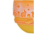swieca wielkanocne jajko z koronka zolta adpal 14cm