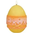 swieca wielkanocne jajko z koronka zolta adpal 14cm