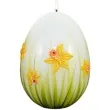 swieca wielkanocne jajko z zonkilem bialo zielone adpal 140 100 mm