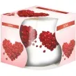 swieca zapachowa w graficznym szkle love bispol 7 cm