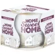 swieca zapachowa w graficznym szkle sweet home bispol 7 cm