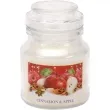 swieca zapachowa w szkle christmas labelled cynamon i jablko bartek candles 70 100 mm