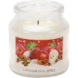 swieca zapachowa w szkle christmas labelled cynamon i jablko bartek candles 70 100 mm