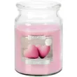 swieca zapachowa w szkle sloik xl love aura 100 h 14 cm