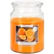 swieca zapachowa w szkle sloik xl pomarancza bispol 100 h 14 cm