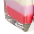 swieca zapachowa w szkle trojbarwna malinowa chmurka aura 8x8 cm