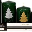 swiece pienkowe choinki zielone ciemne adpal 70 120 mm 4 szt