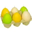 swiece wielkanocne jajka mix bialo zolto zielone adpal 6cm 6szt