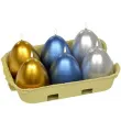 swiece wielkanocne jajka mix srebrno zloto granatowe adpal 6cm 6szt
