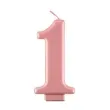 swieczka cyferka 1 rozowo zlota godan