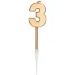 swieczka cyferka 3 zloto folat