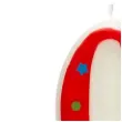 swieczka cyfra 0 w gwiazdki partypal czerwona 8 cm