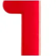 swieczka cyfra 1 giant dekora czerwona 15 cm
