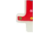 swieczka cyfra 1 w gwiazdki partypal czerwona 8 cm