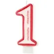 swieczka cyfra 1 wszystkiego najlepszego partypal czerwona 8 cm
