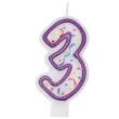 swieczka cyfra 3 imprezka ravi bialo fioletowa 7 5 cm