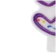 swieczka cyfra 5 imprezka ravi bialo fioletowa 7 5 cm