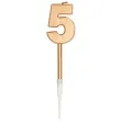 swieczka cyfra 5 zlota folat