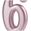 swieczka cyfra 6 partypal rozowe zloto 10 cm