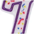 swieczka cyfra 7 imprezka ravi bialo fioletowa 7 5 cm