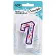 swieczka cyfra 7 imprezka ravi bialo fioletowa 7 5 cm