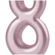 swieczka cyfra 8 partypal rozowe zloto 10 cm