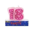 swieczka na tort 18 godan rozowa 6 cm