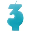 swieczka na tort 3 monte blekit 6 5 cm partydeco blekitna