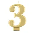 swieczka na tort 3 zlota godan