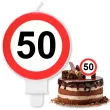 swieczka na tort 50 traffic birthday folat 6 cm