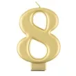 swieczka na tort 8 zlota godan