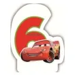 swieczka na tort cars neon cyfra 6 procos 6 cm