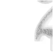 swieczka na tort cyferka 2 brokatowa srebrna partypal