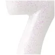 swieczka na tort cyferka 7 rozowy brokat biala amscan 6 5 cm