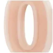 swieczka na tort cyfra 0 brudny roz partydeco 10 cm
