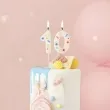 swieczka na tort cyfra 0 konfetti bialy partydeco 10 cm