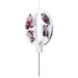 swieczka na tort cyfra 0 platki kwiatow bialy partydeco 8 cm