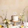 swieczka na tort cyfra 0 platki kwiatow bialy partydeco 8 cm