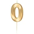 swieczka na tort cyfra 0 pryzmatyczna zloty partypal 6 5 cm