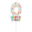 swieczka na tort cyfra 0 sprinkles folat 11 cm