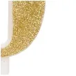 swieczka na tort cyfra 0 zlota brokatowa givi 9 5 cm