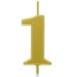 swieczka na tort cyfra 1 beauty charm piker zloty godan 9 5 cm