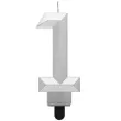 swieczka na tort cyfra 1 diament srebrna godan 7 6 cm