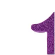 swieczka na tort cyfra 1 fioletowa brokatowa givi 9 5 cm