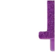 swieczka na tort cyfra 1 fioletowa brokatowa givi 9 5 cm
