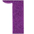 swieczka na tort cyfra 1 fioletowa brokatowa givi 9 5 cm