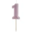 swieczka na tort cyfra 1 fioletowy partydeco 10 cm