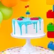 swieczka na tort cyfra 1 klocki mix partypal 11 cm