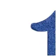 swieczka na tort cyfra 1 niebieska brokatowa givi 9 5 cm