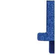 swieczka na tort cyfra 1 niebieska brokatowa givi 9 5 cm